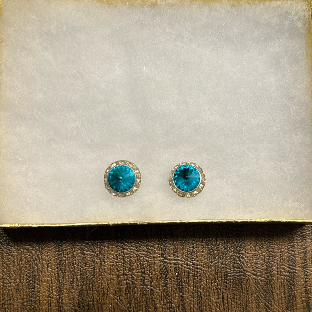 Jewel Stud Earrings Pair